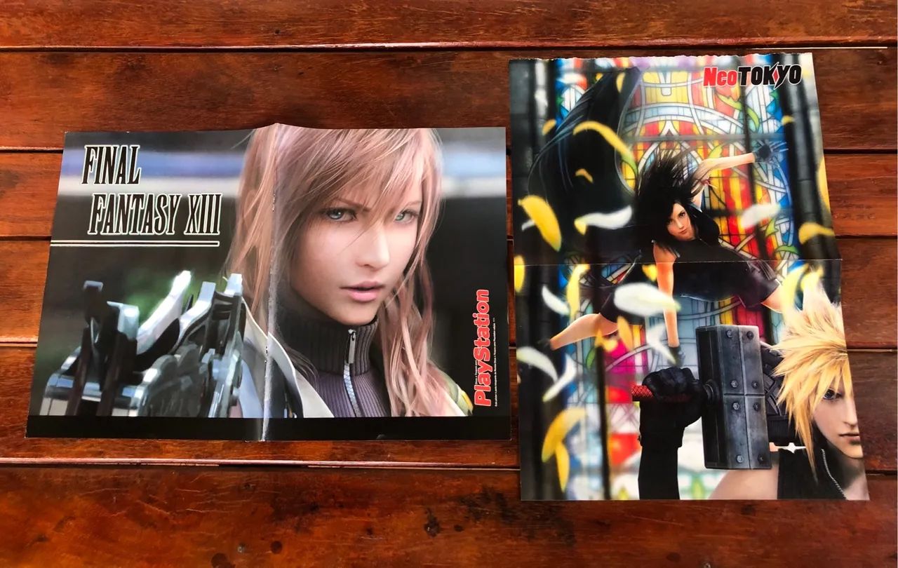 Pôsteres Final Fantasy XIII e VII Neo Tokyo