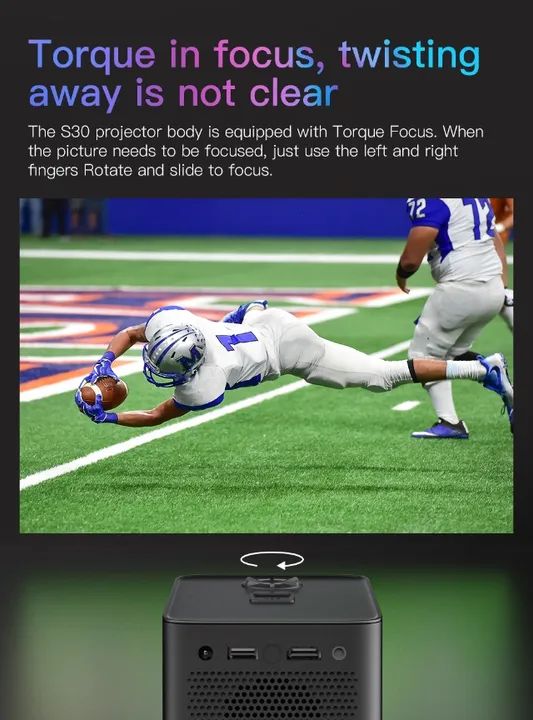 Projetor Hongtop S30 Max 2 Ram 16gb 1080p Android 10 - Foto 4