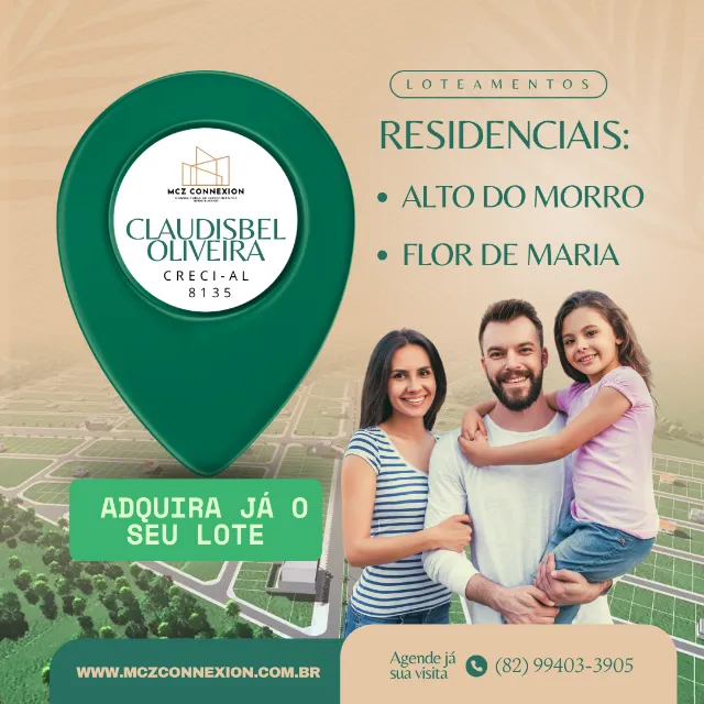 Venda de Lotes: Residencial Alto do Morro e Flor de Maria