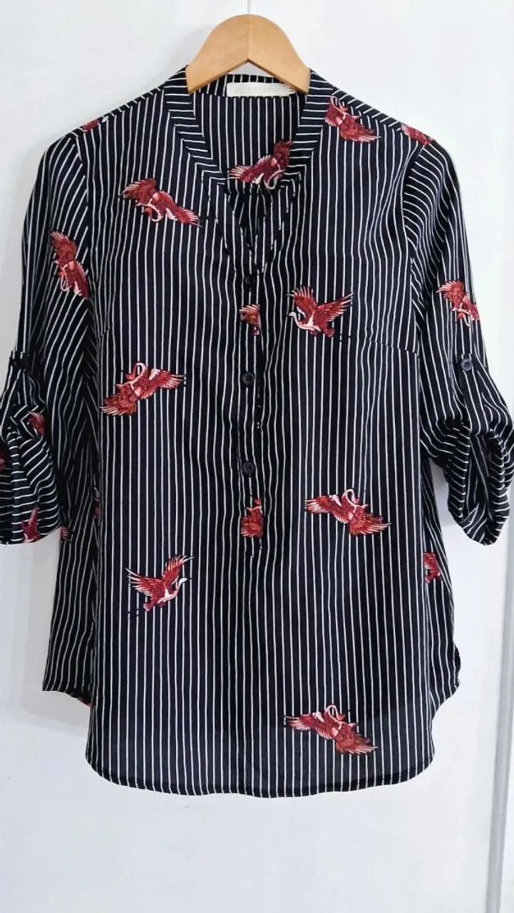 Camisa listrada e pássaros Loverly tam P - Foto 2