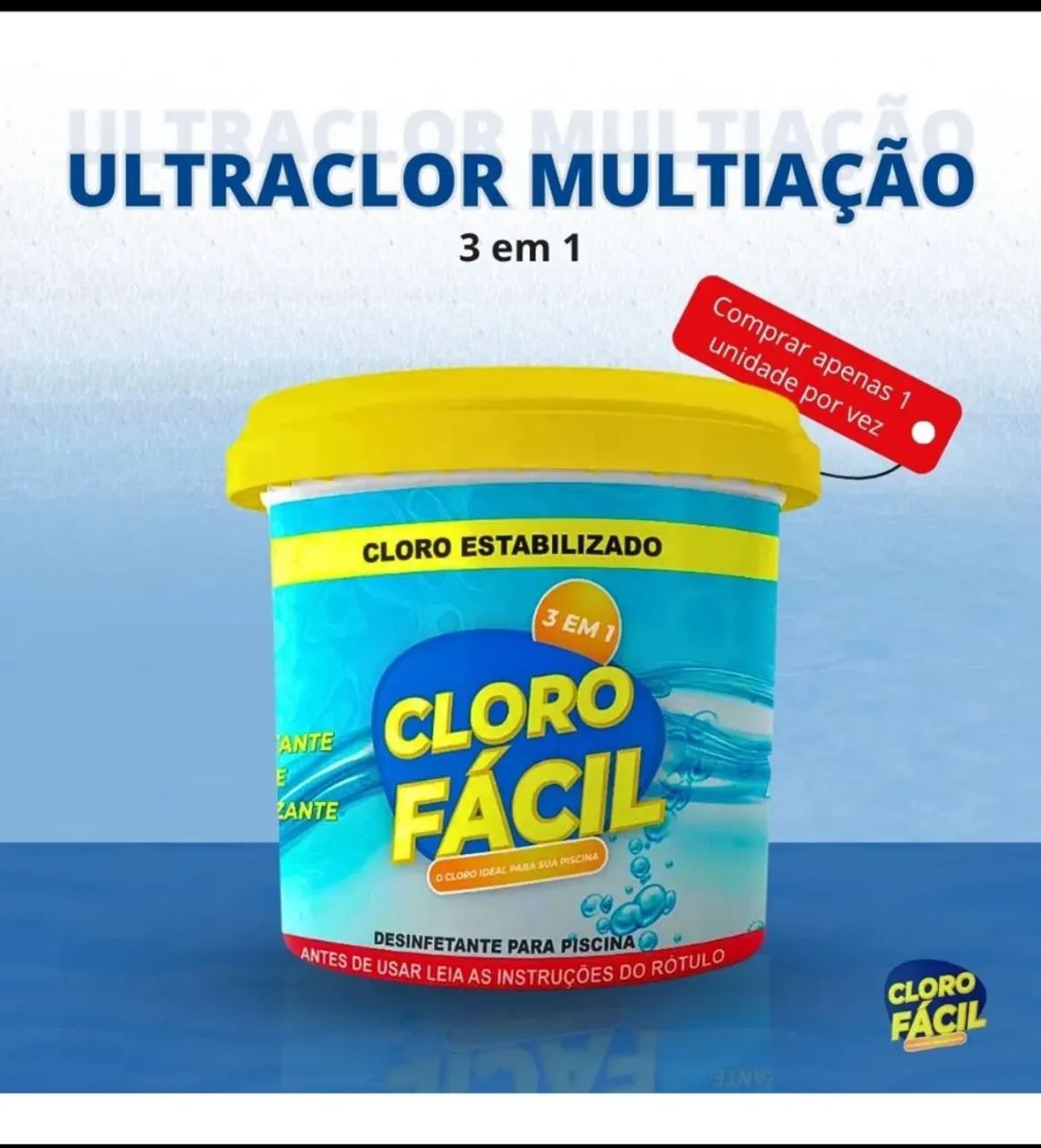 CLORO FACIL 3 EM 1 ULTRACLOR 10 KG - Foto 2