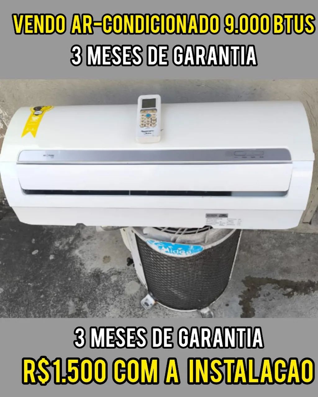 VENDO AR-CONDICIONADO 9.000 BTUS 
