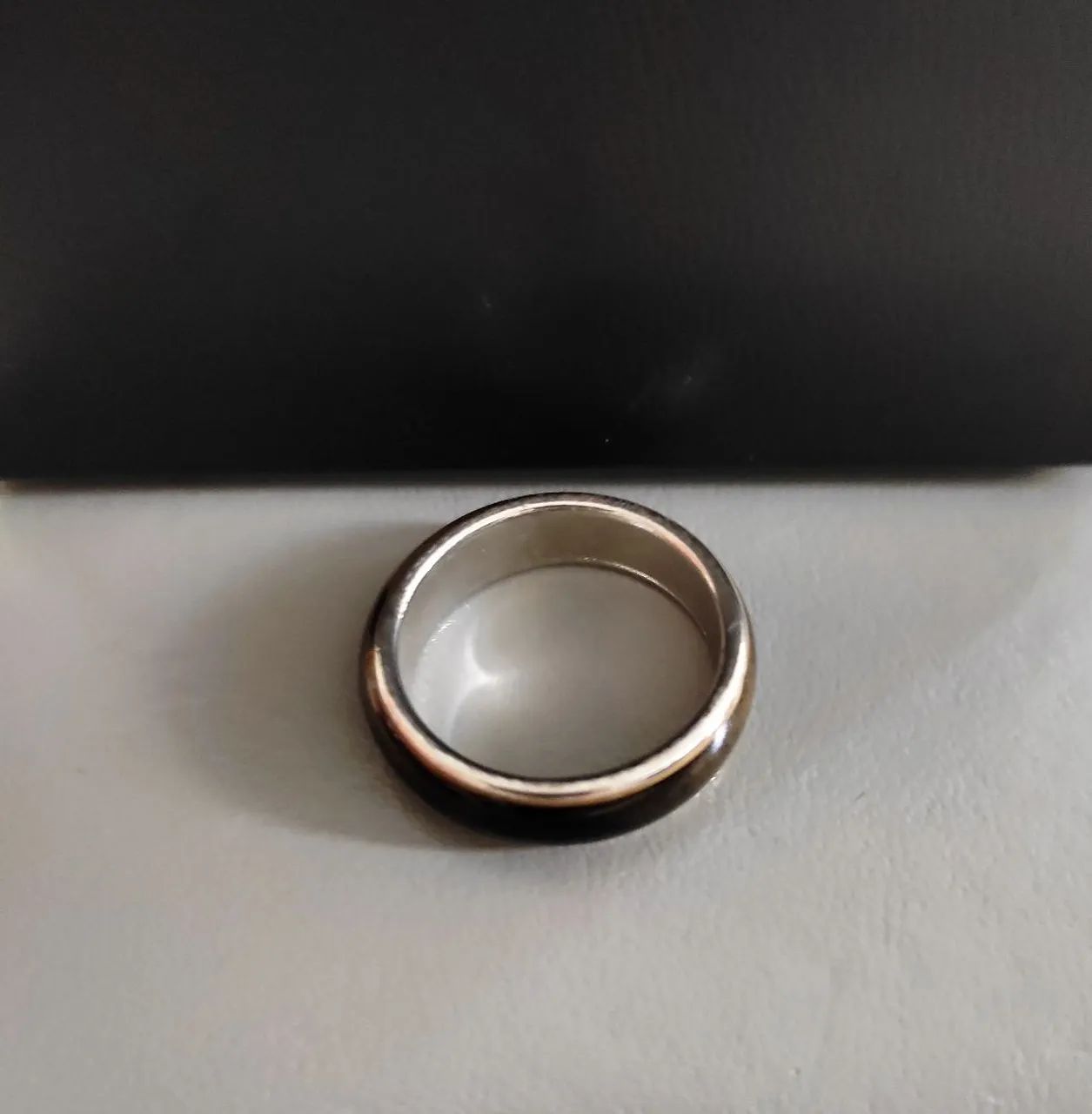 Anel em aço inox cor preta  - Foto 4