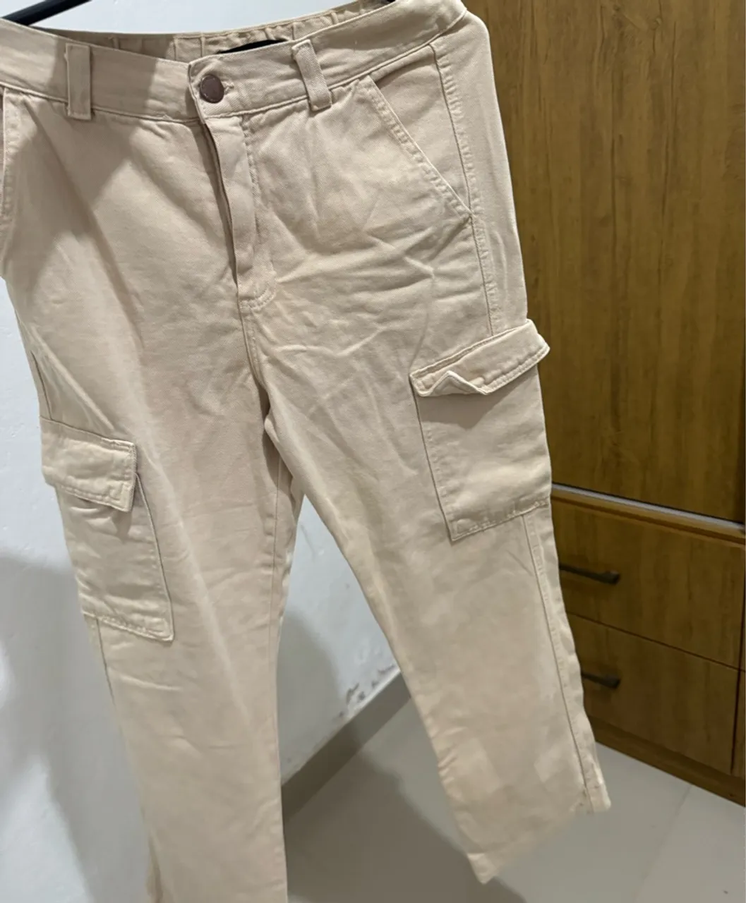 Calça Cargo Bege