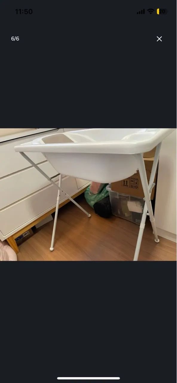 Banheira para bebê com suporte - Foto 6