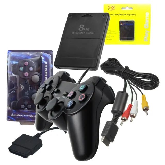 Turbine Seu Play 2 Com Esse Kit Controle + Cabo AV + Memory Card