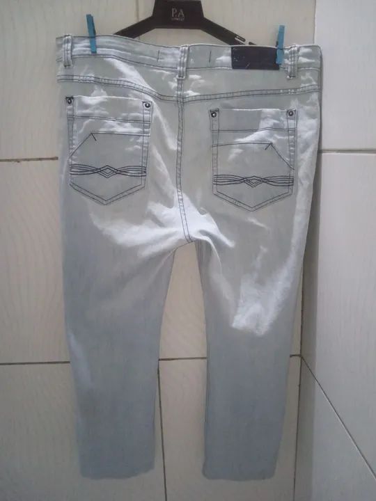 Calça Jeans Azul Claro Geração Urbana Masculino N;48 - Foto 6