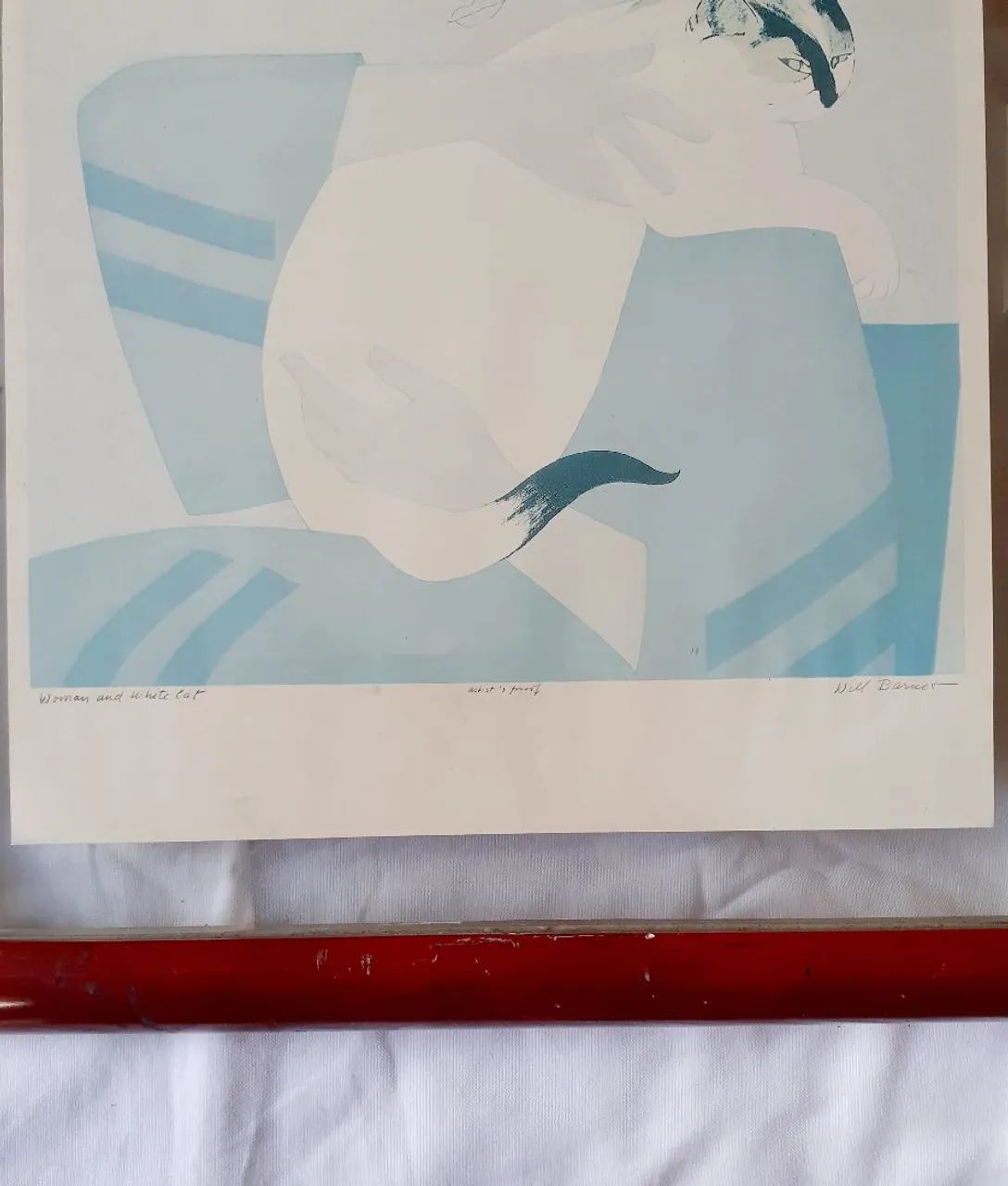 Will Barnet, woman and white cat  - Foto 3