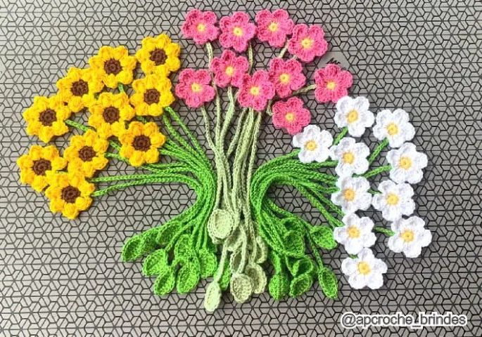 Marcadores de Página Flor em Crochê - Várias Cores - SOB ENCOMENDA - Chamar no chat - Foto 2