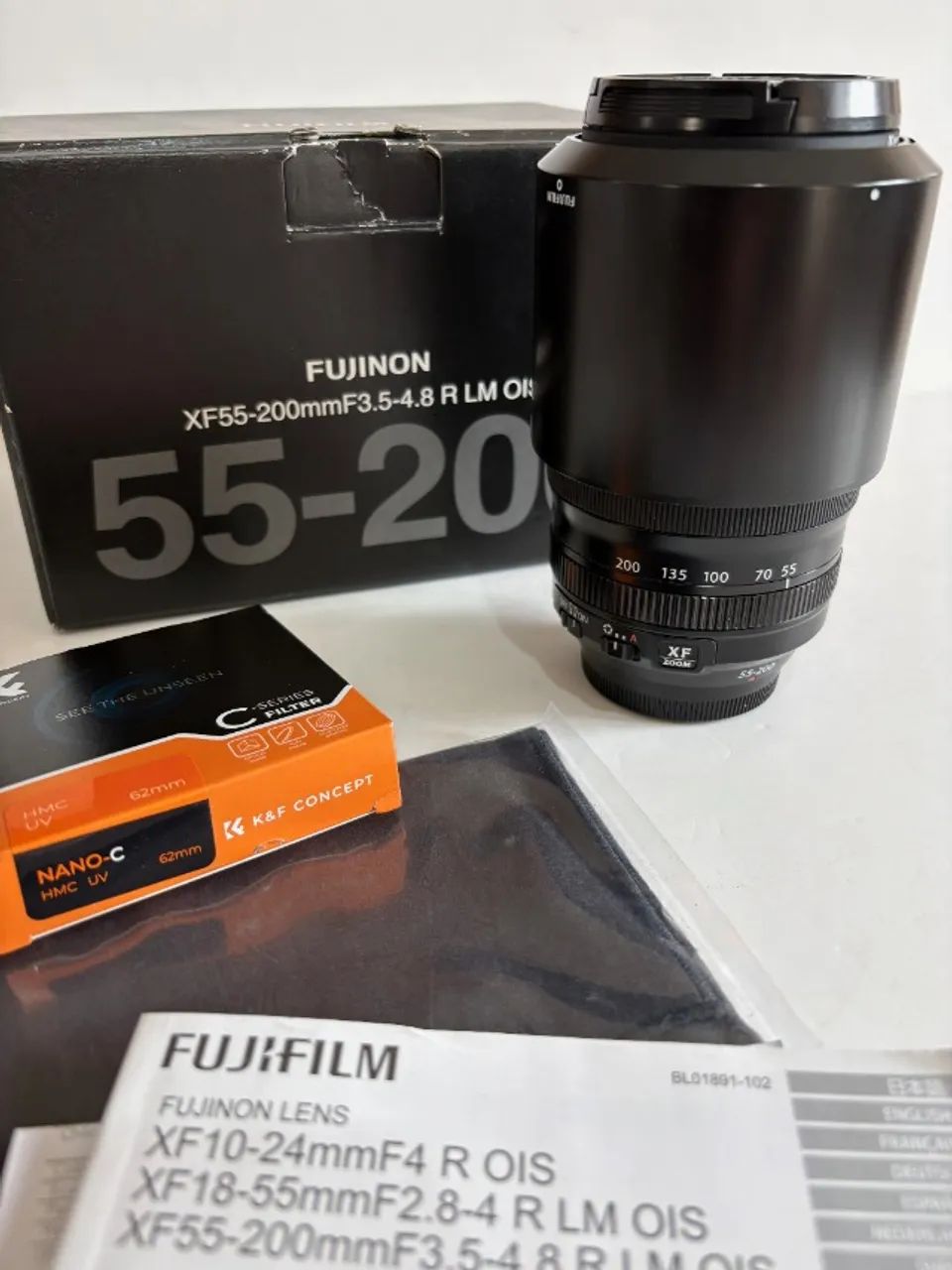 Lente Fujifilm Xf 55-200mm F/3.5-4.8 R Lm Ois+ Filtro Uv K&f