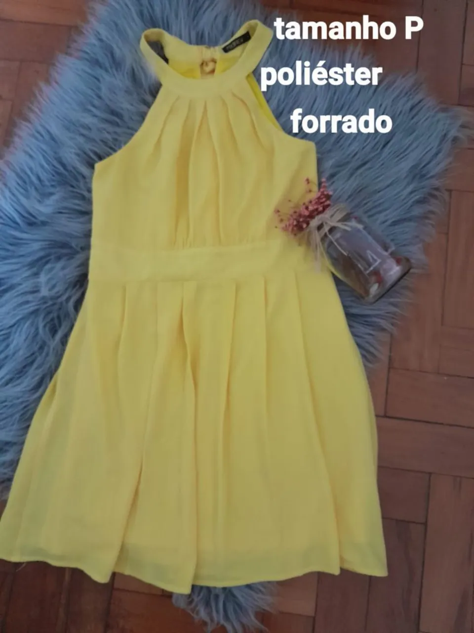 Lindo Vestido Amarelo Tamanho P