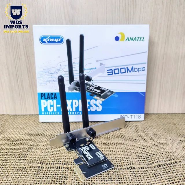 Placa De Rede Wireless Pci Express 300 Mbps - Knup - Foto 2