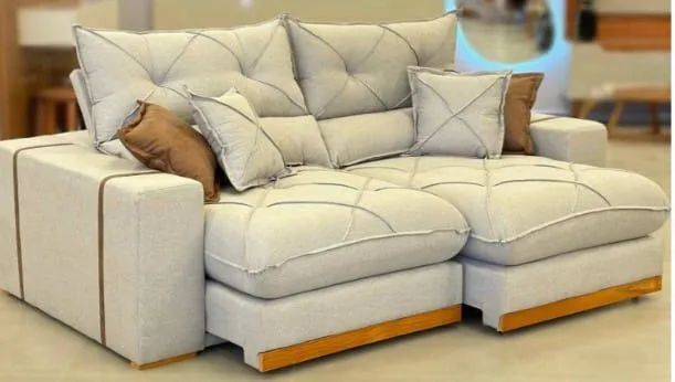 Sofá retrátil e reclinável 2,50 Molas ensacadas Gran bello 