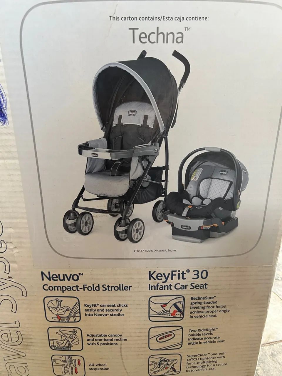 Carrinho de bebê + bebê conforto Chicco - Foto 2