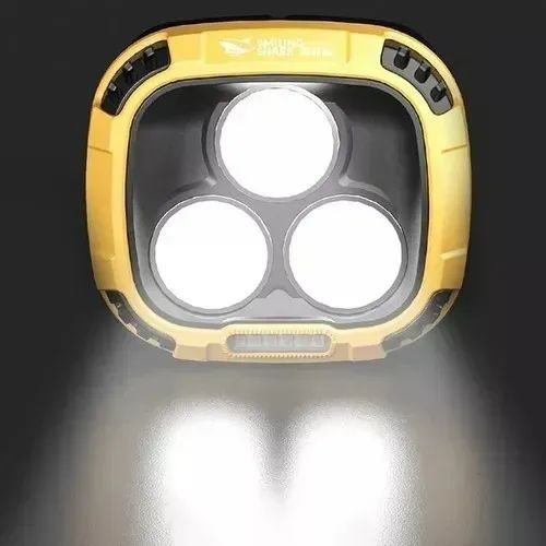 Lanterna Refletor Led Recarregável 30w 3cor Led Portátil Top Lanterna Amarelo Luz Branco