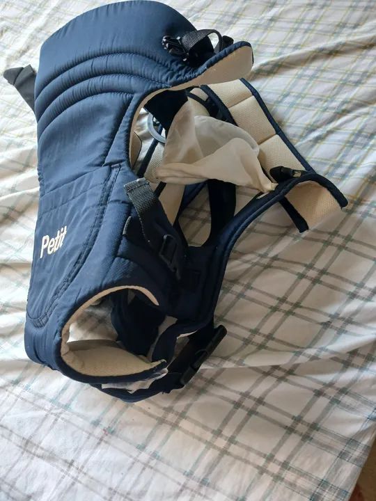 Canguru bebê passeio ergonômico carregador Azul passeio  - Foto 3