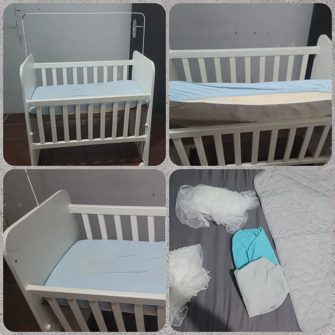 MINI BERÇO COM COLCHÃO