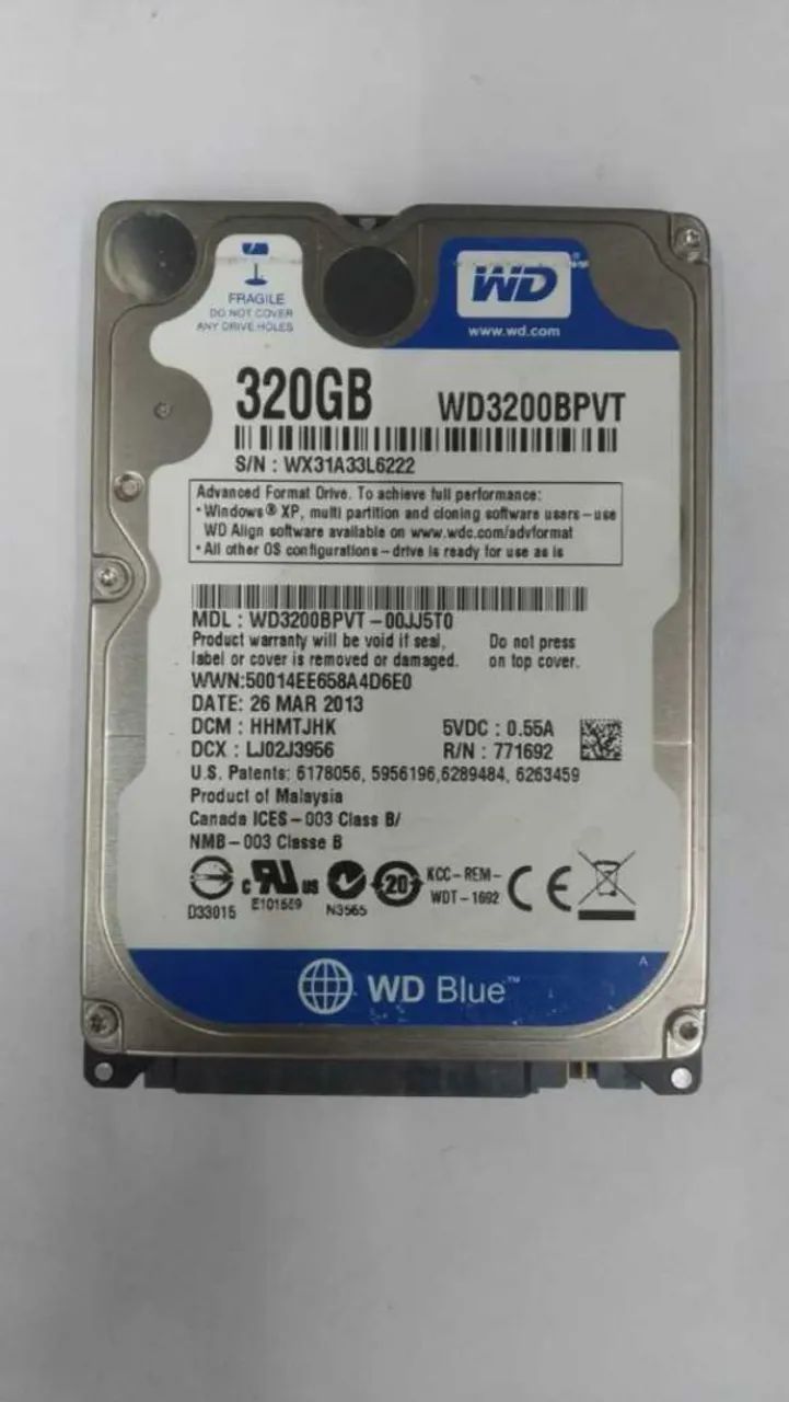 Hd Notebook 320gb64312628311297121