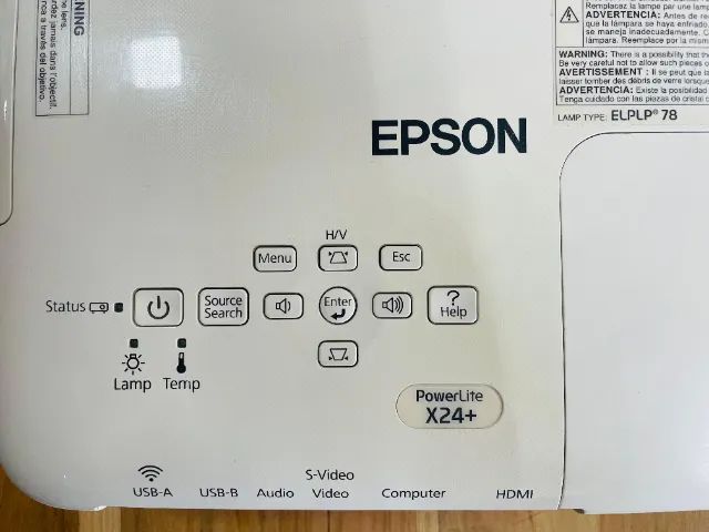 Projetor Epson PowerLite X24+ 3500lm WIFI+USB-A, USB-B, RCA, VGA, HDMI, S-Video - Foto 5