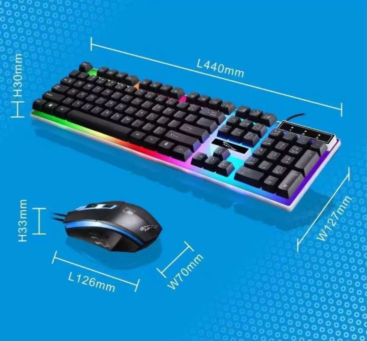 Teclado game de led
