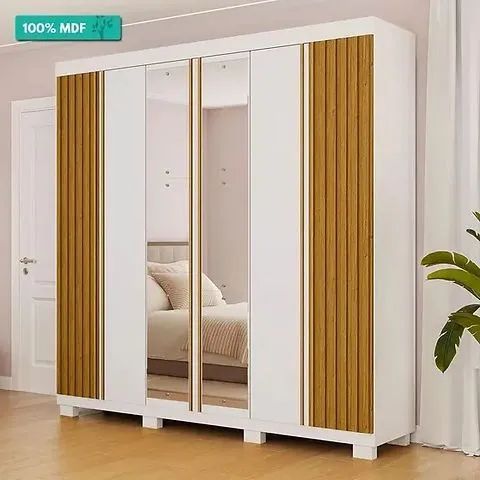 Guarda Roupa 6 Portas Eliza 100% MDF, com Espelho - ACP - Foto 2