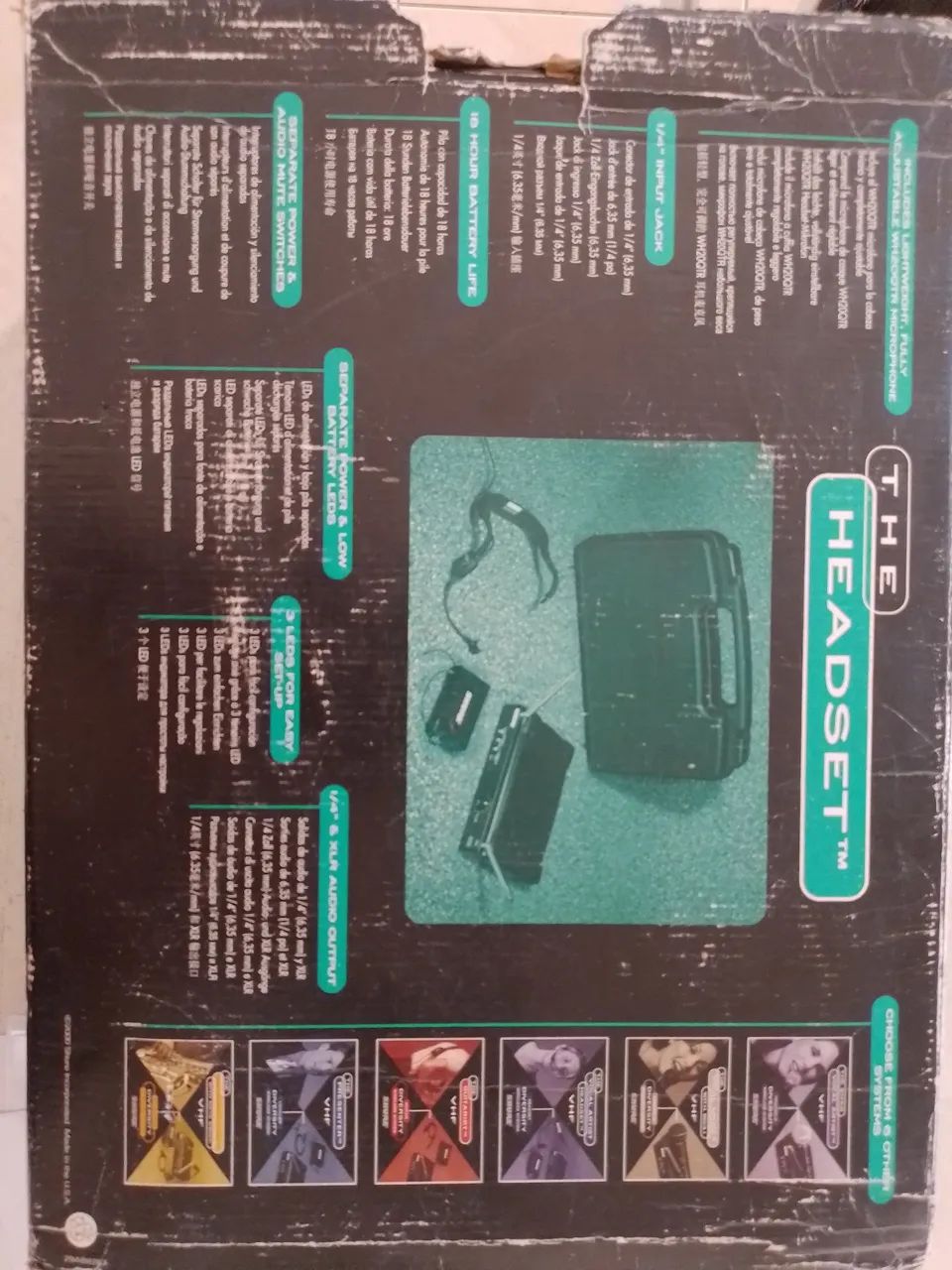 Microfone Shure auricular, sem fio