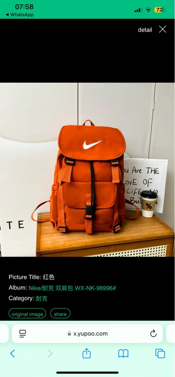 Mochila Nike Laranja igor filho