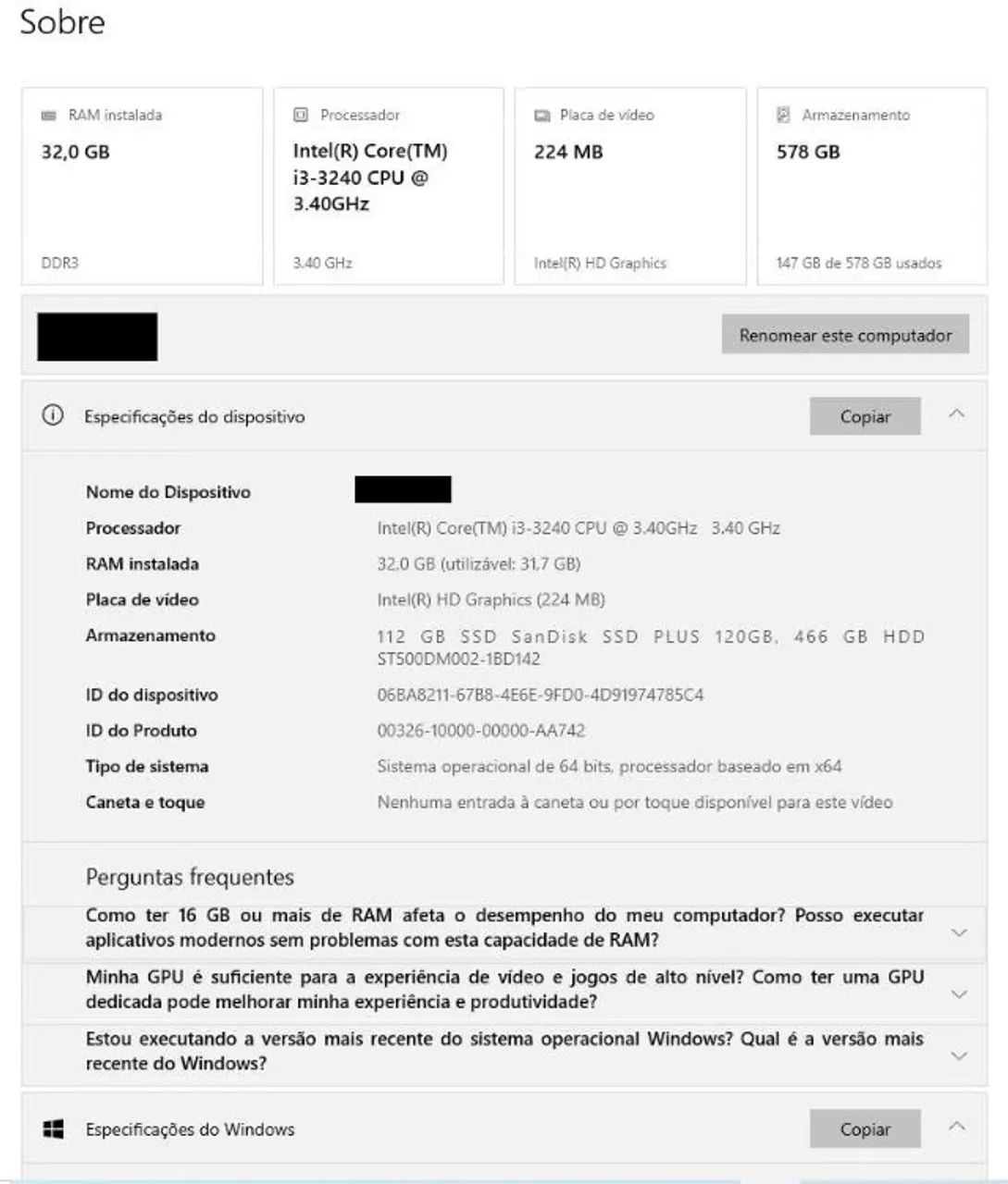 Processador Intel Core I3 3240 3th geração lga 1155 - Foto 2