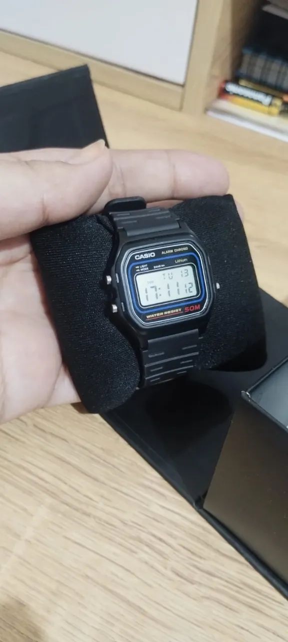 Casio Relógio digital masculino W59-1V clássico preto, Preto