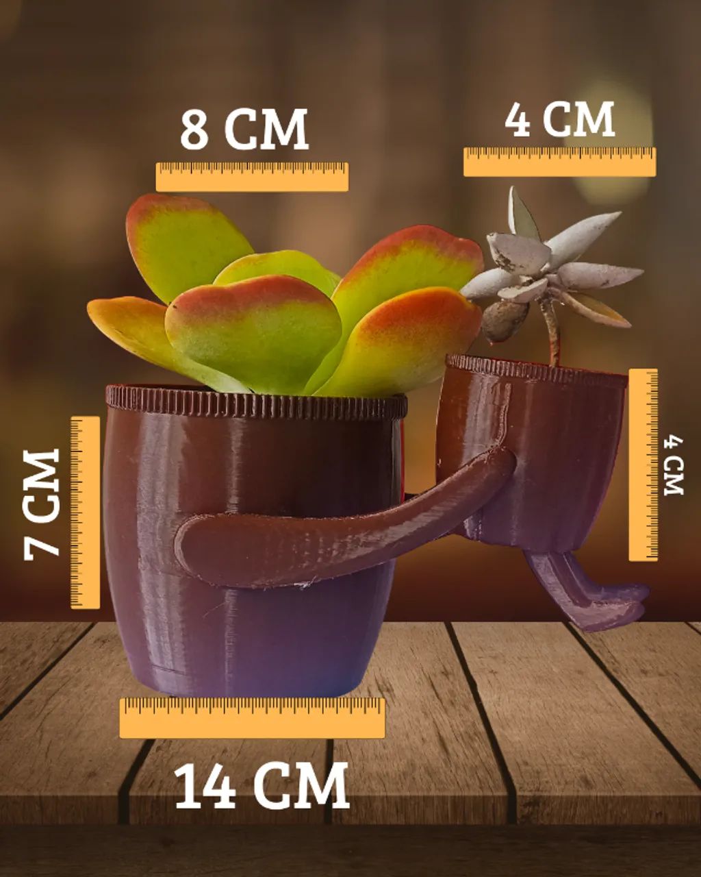 Vaso para Plantas Pai e Filho - Impressora 3D - Foto 2