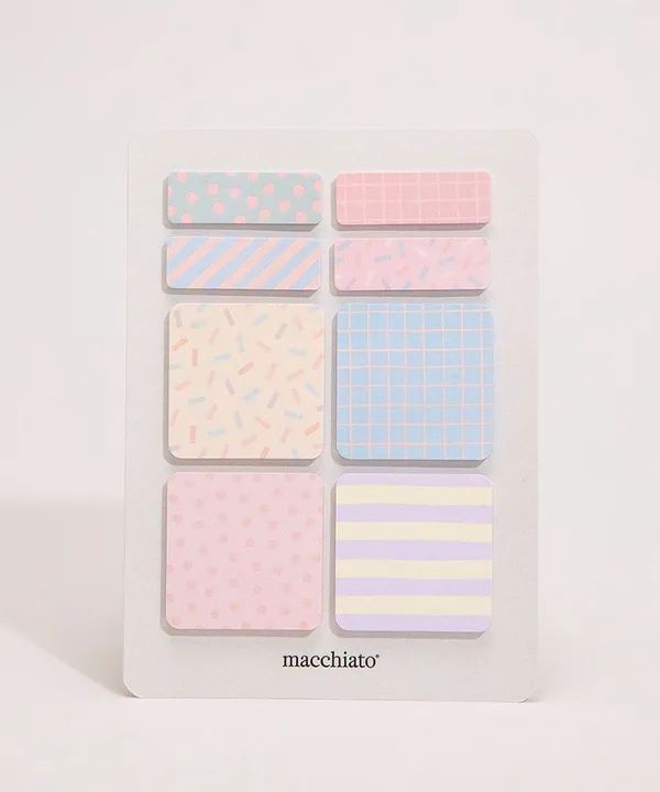 Post-it's Decorativos / Notas adesivas pastéis da marca Macchiato- Kit com 8