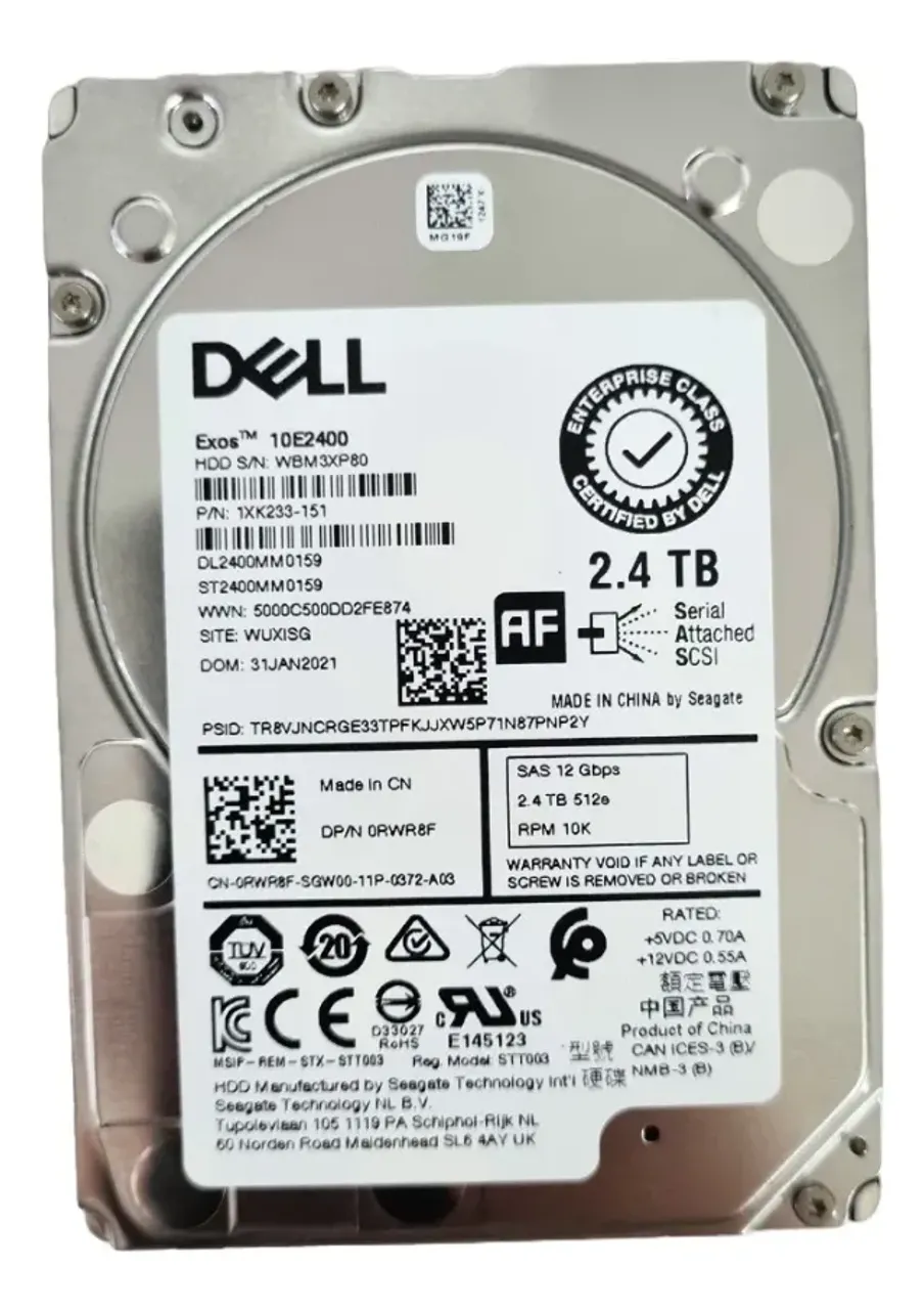 HD Dell, 2.4TB, Sas 256MB, 2.5", 10000RPM,- St2400mm0159
