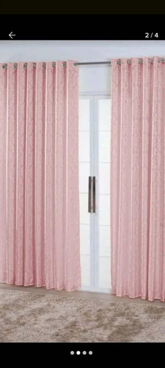 Cortinas blackout para sala - pink