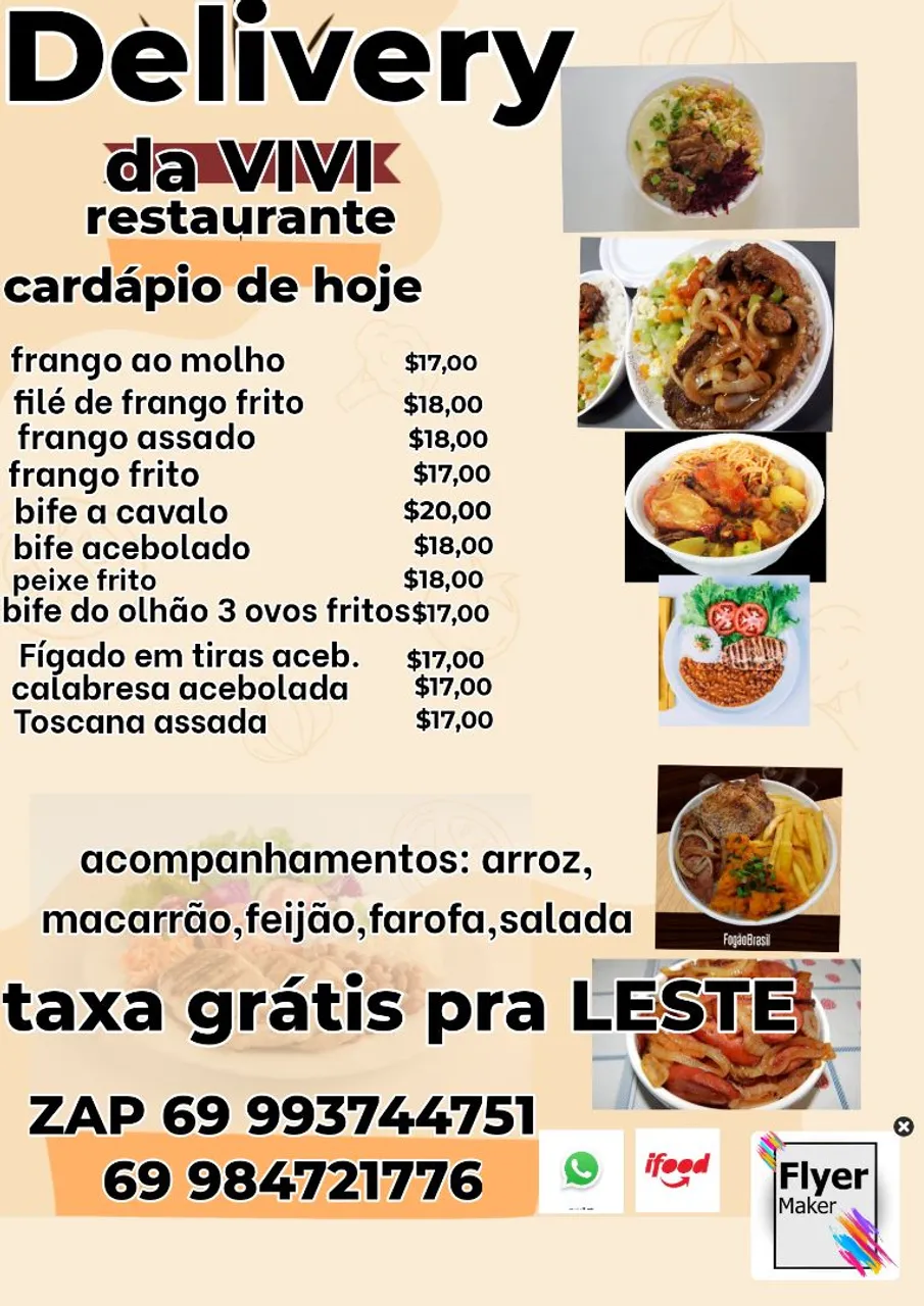 Vendo marmitex.entrega grátis pra leste