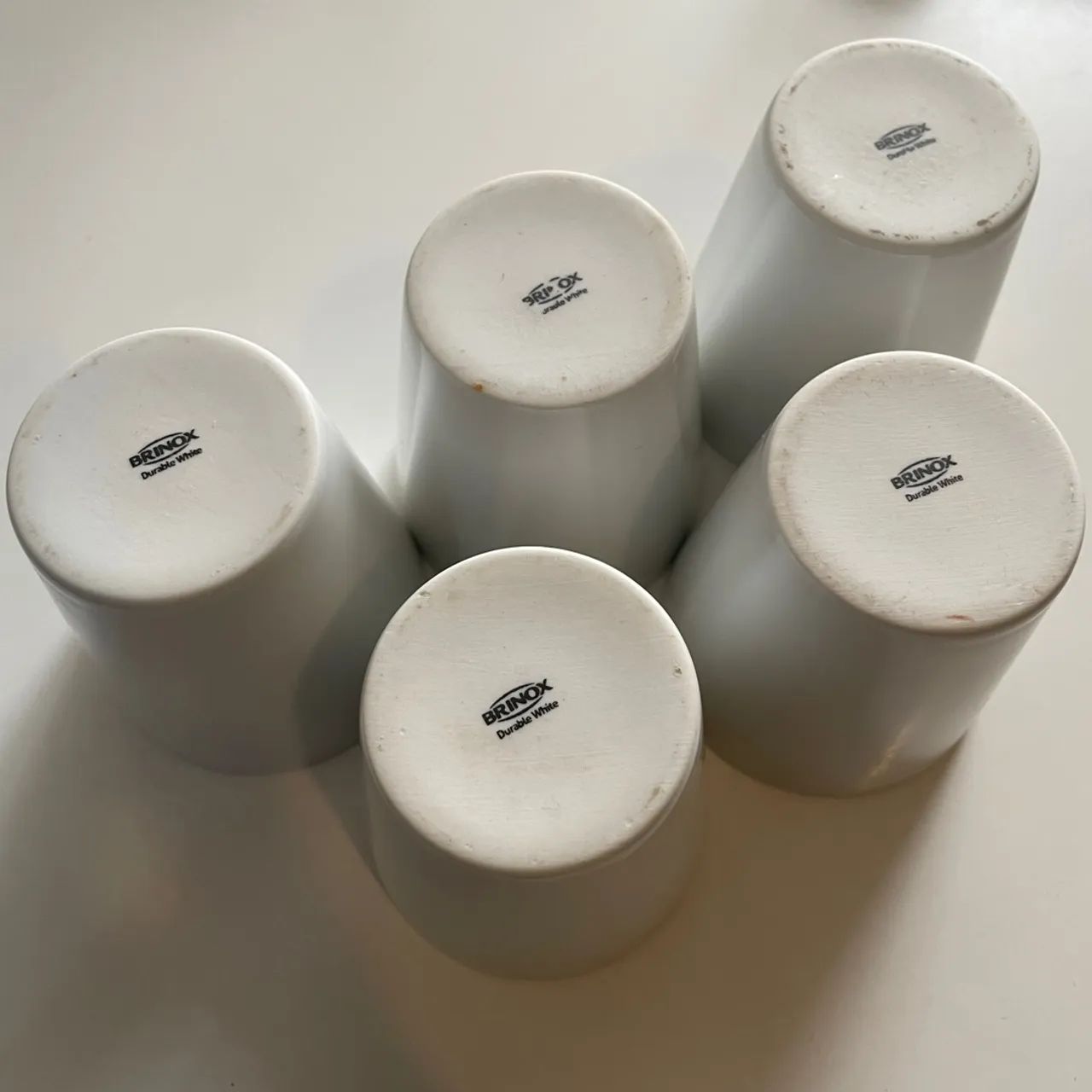 Jogo 5 copos porcelana branca Brinox Durable White 100ml - Foto 3