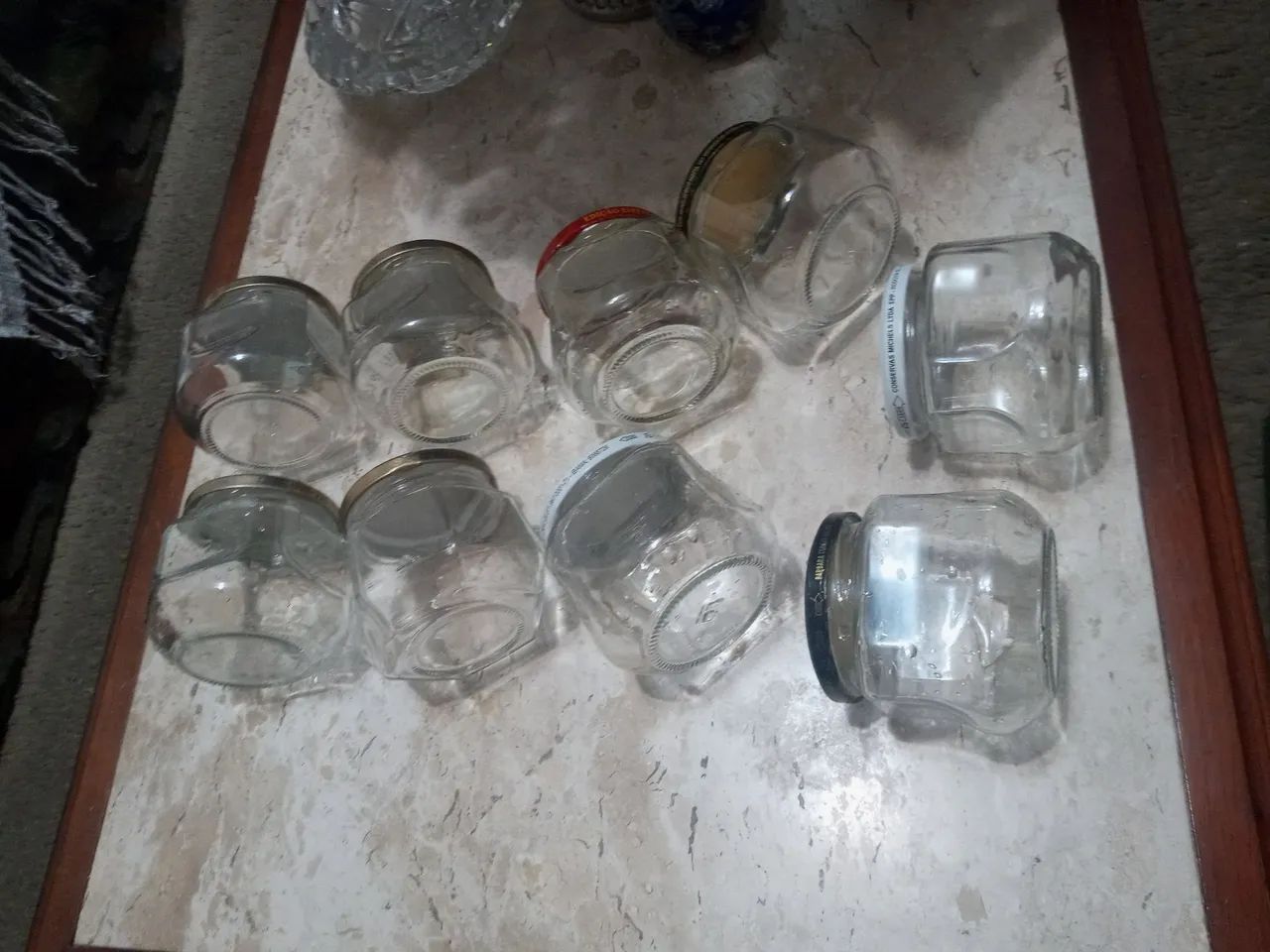 10 potes de vidro com tampa pequeno 150g - Foto 4