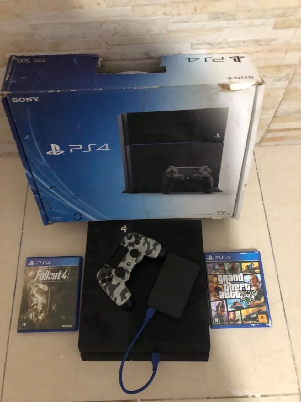 Playstation 4 com 3 controles e headset gamer - Foto 2