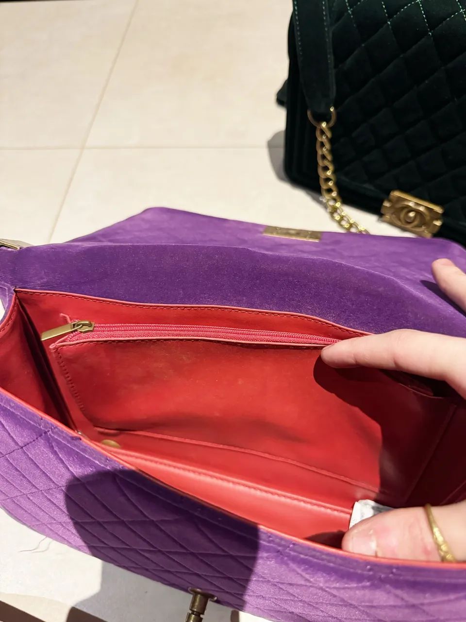 bolsas chanel boy veludo - Foto 3