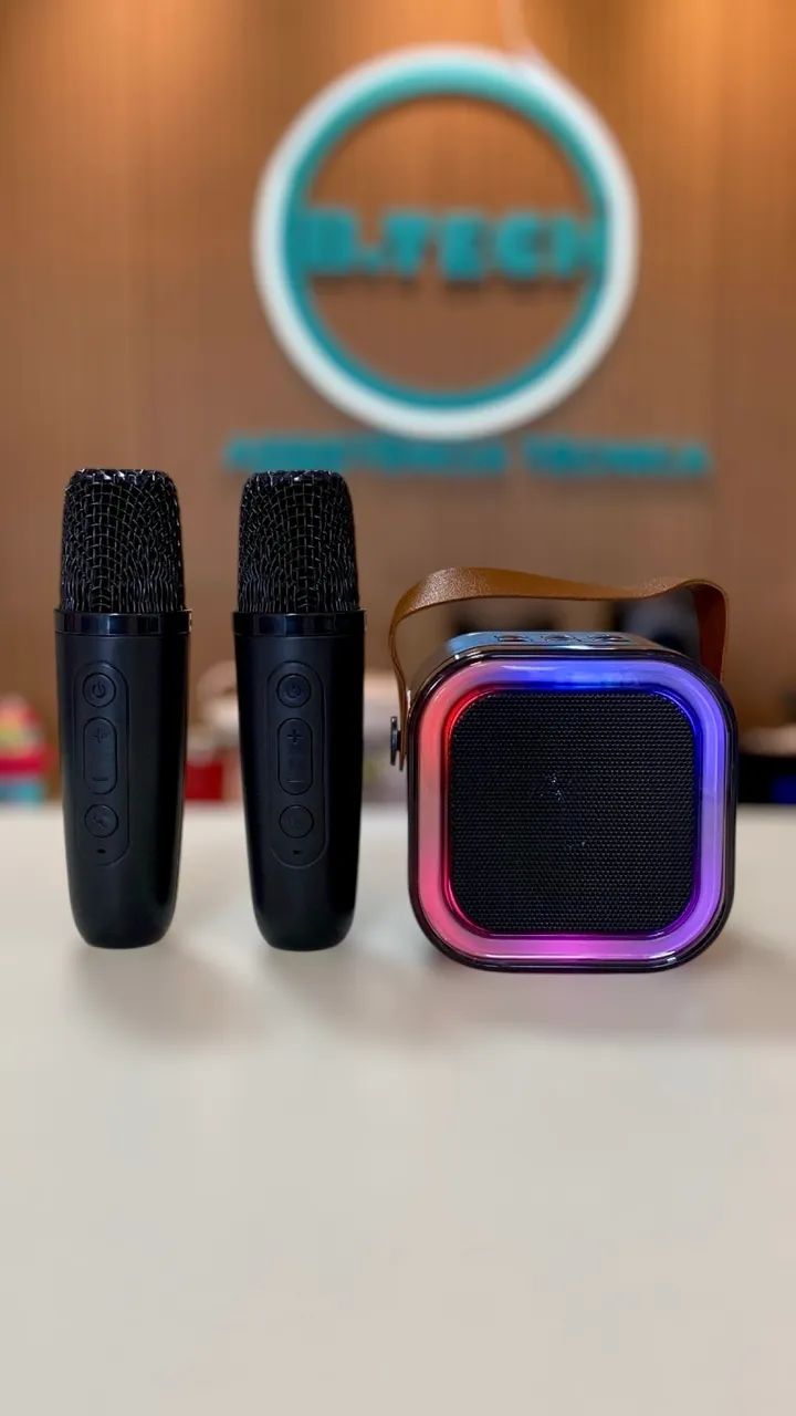 Caixa de som com microfone karaokê  - Foto 2