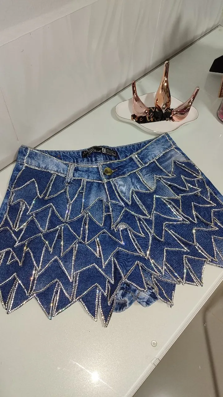 Shortinho Saia festa junina com strass