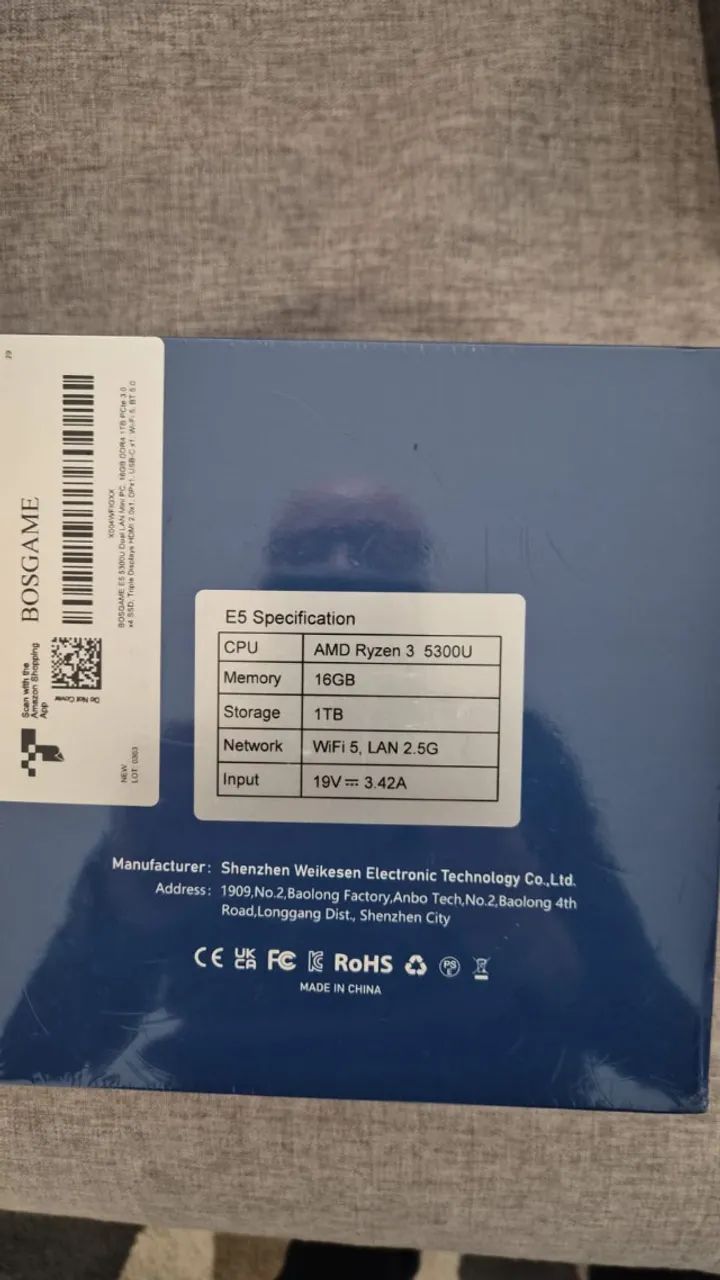 MINI PC - BOSGAME E5 AMD RYZEN 3 5300U 16G 1TB - Foto 2