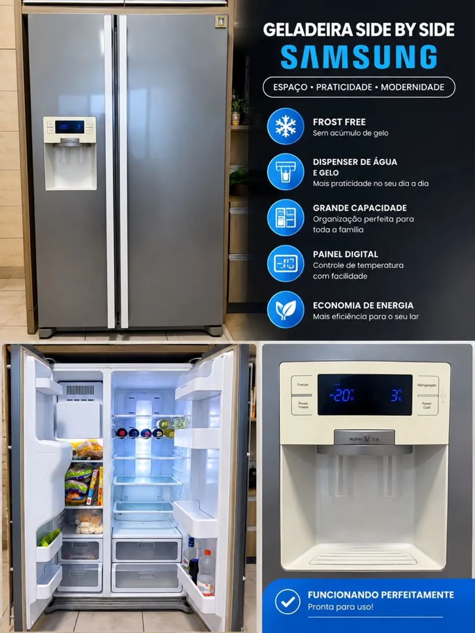 Vendo Geladeira Samsung Side by Side 