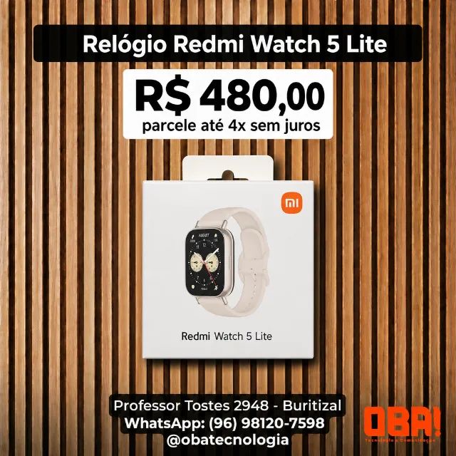 Relógio smartwatch Redmi watch 5 lite 