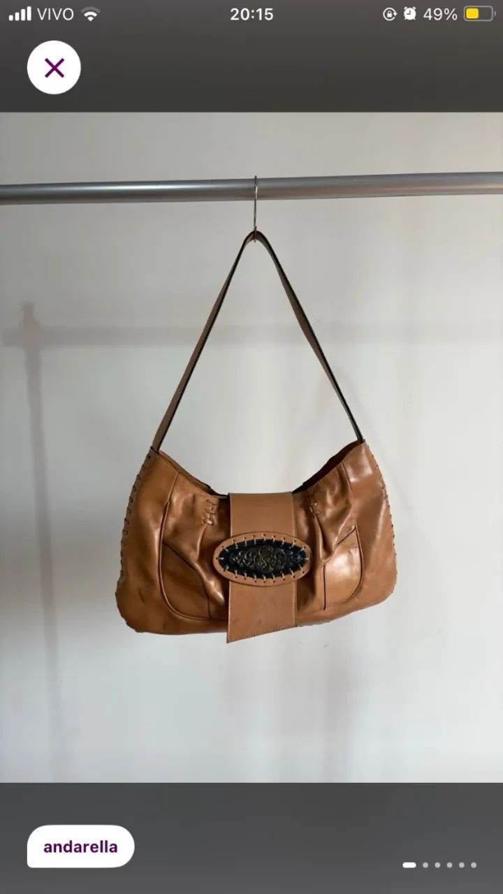 bolsa couro legitimo andarella