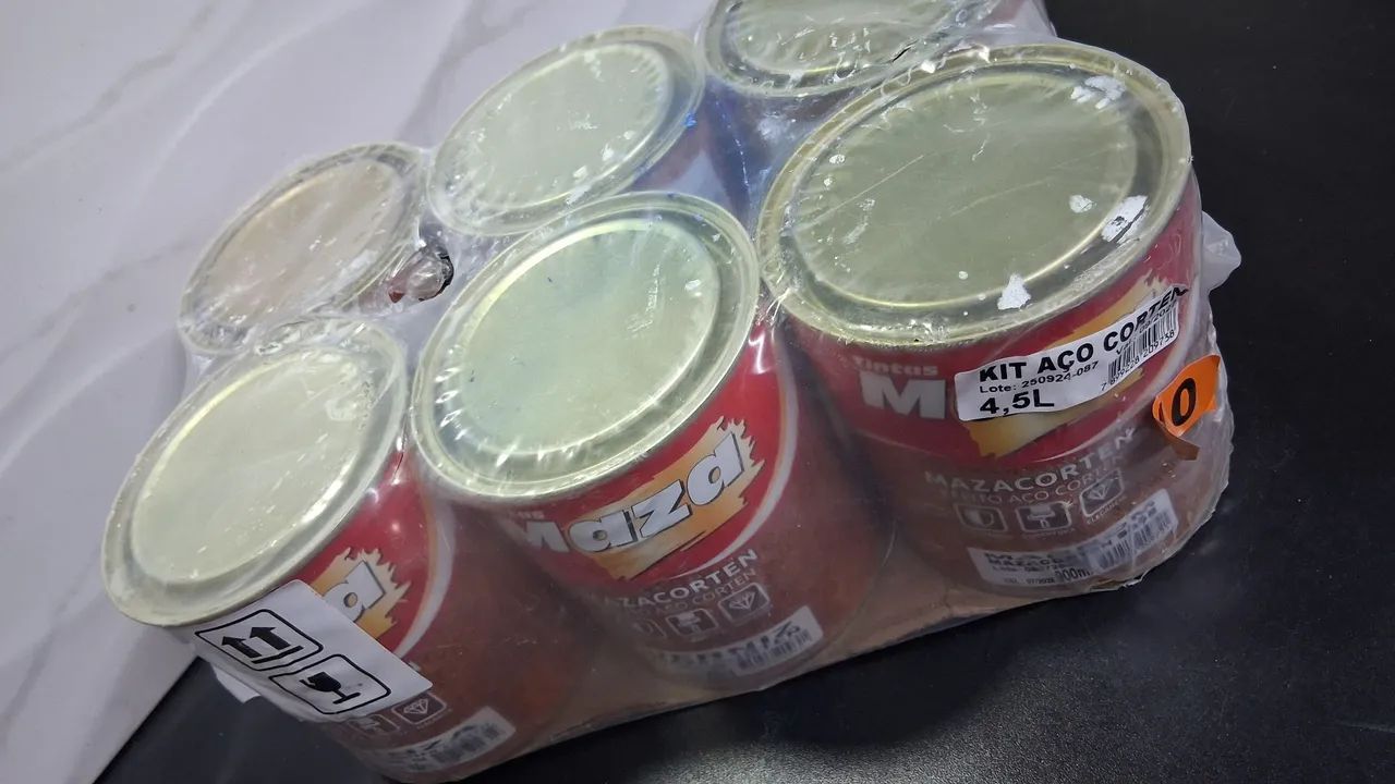 Kit completo Tinta efeito aço Cortem Maza. Sem uso. 06 latas, 4.5 litros. - Foto 6