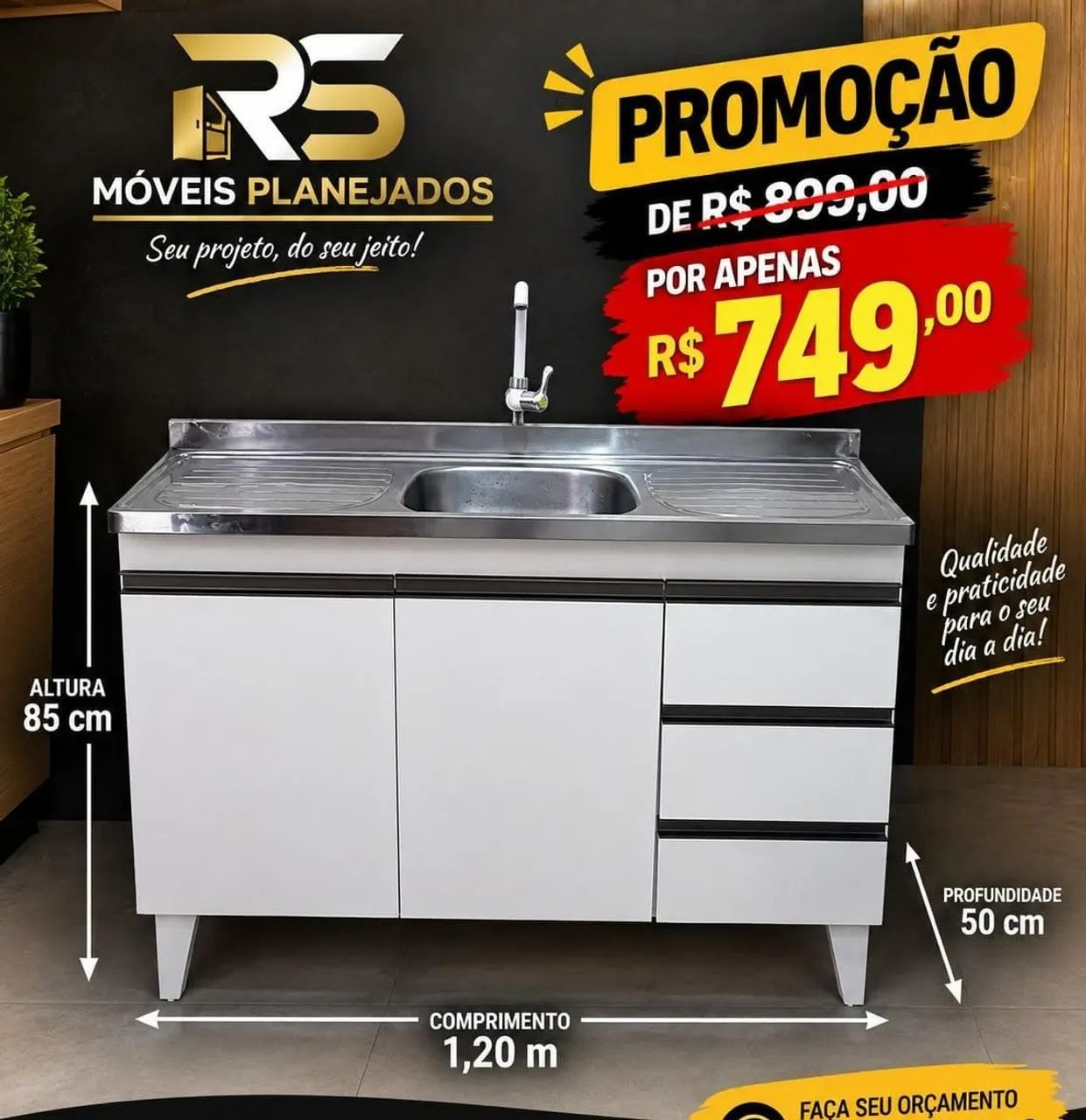 Balcão com pia  - Foto 3