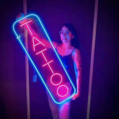 Luminária Neon Led Tattoo 30x100cm - Foto 2