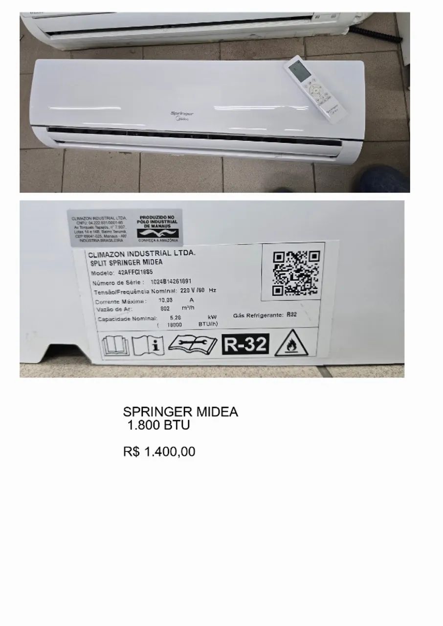 AR CONDICIONADO SPRINGER MIDEA 