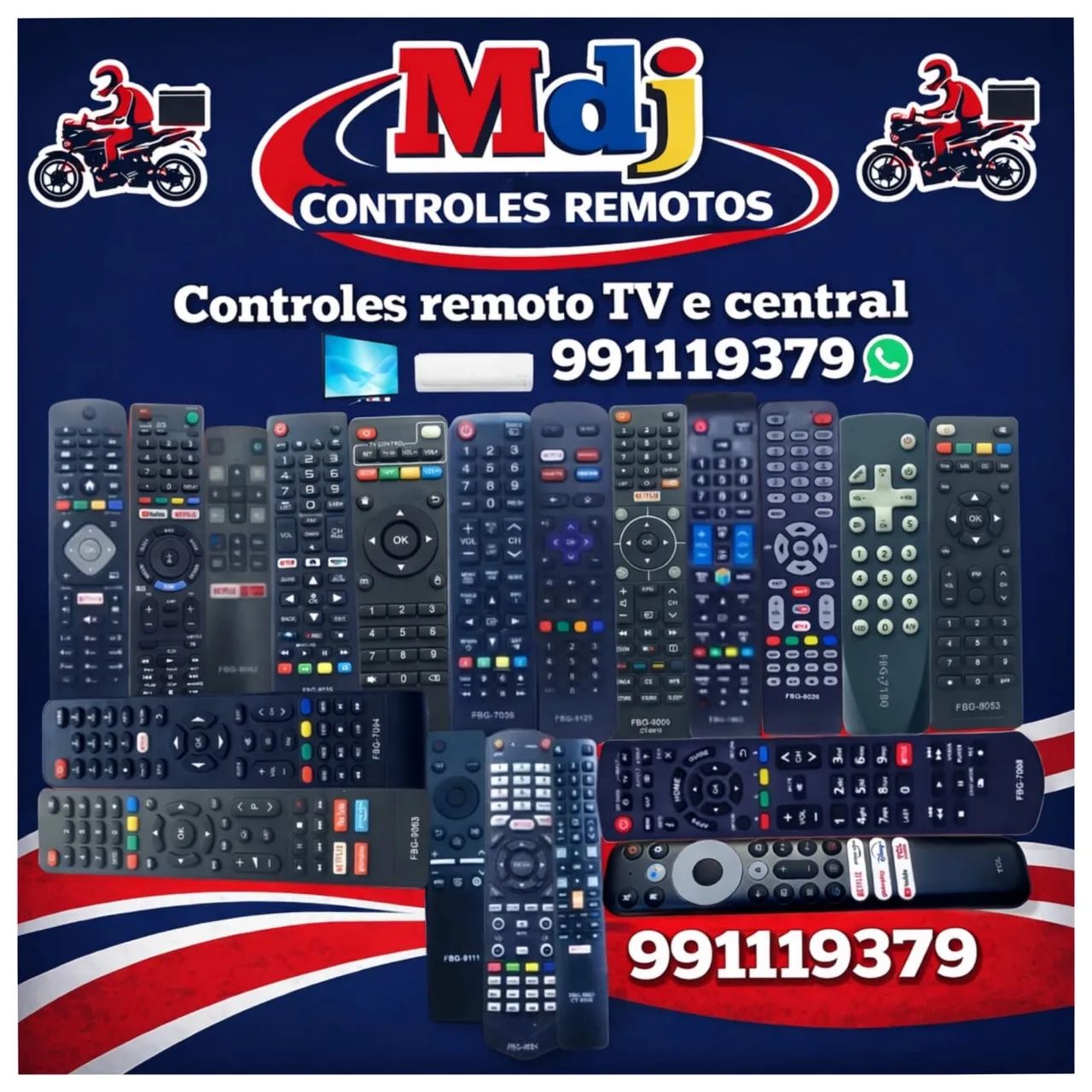 Controles de tv 