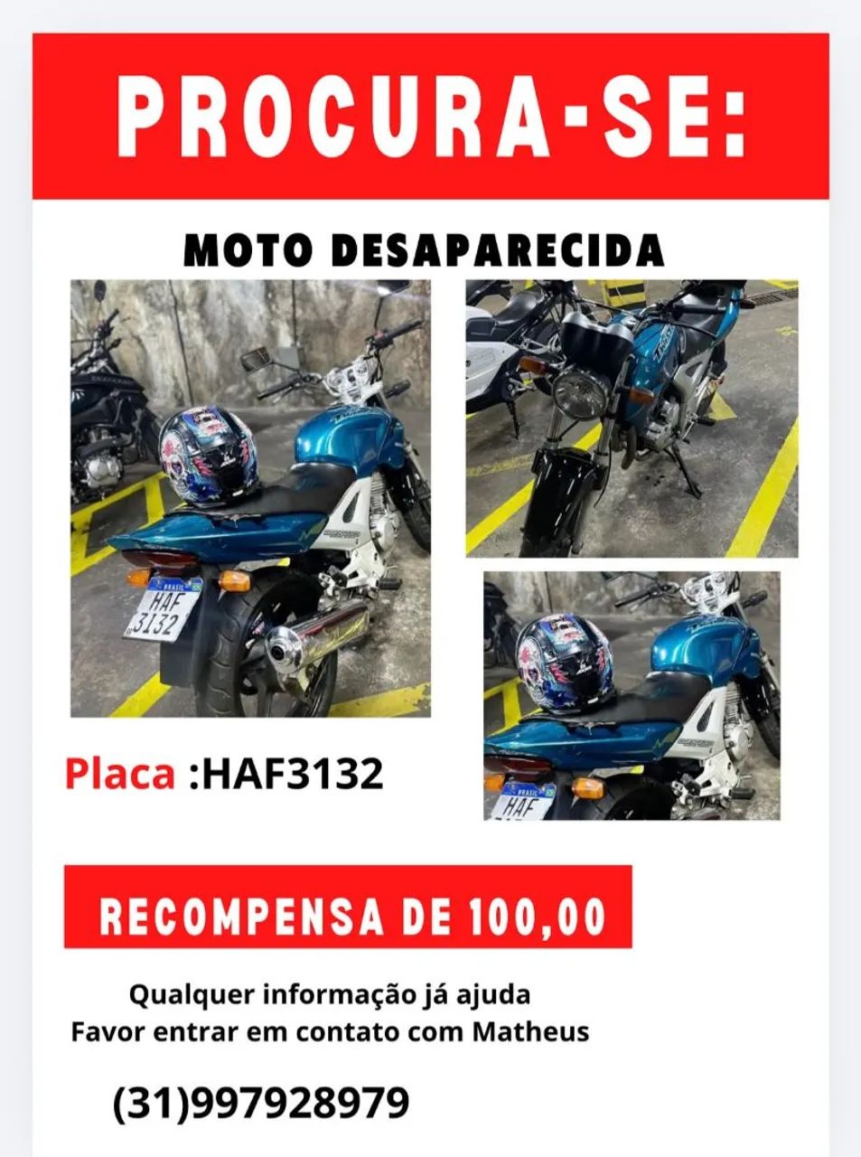 Moto roubada 